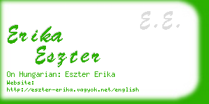 erika eszter business card